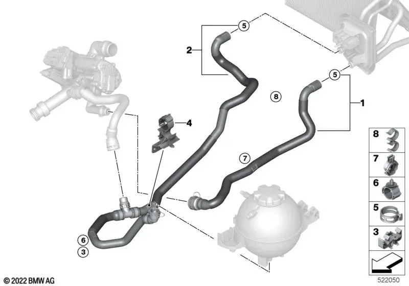 BMW G11 G12 G14 G30… Hortum Sabitleme Klipsi 64219326894