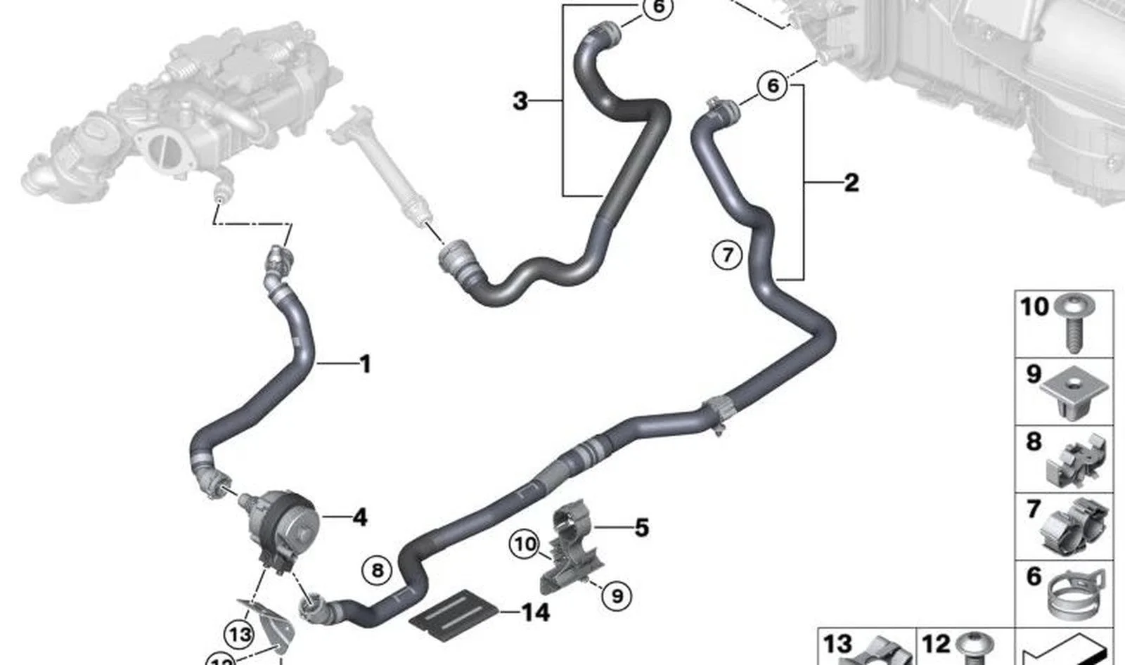BMW F90 F91 F92 F93… Hortum Sürtünme Koruyucusu 64219385206