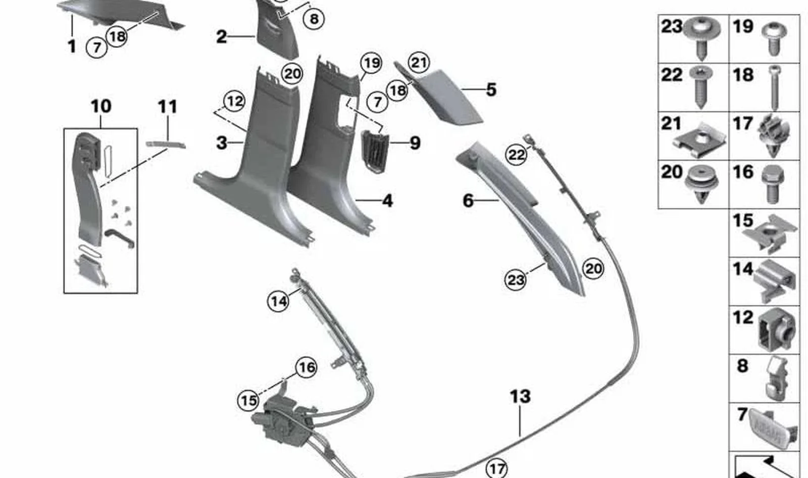 BMW 5 Serisi F10 F11 F18 Sağ Taze Hava Izgarası Veneto Bej 64227230546