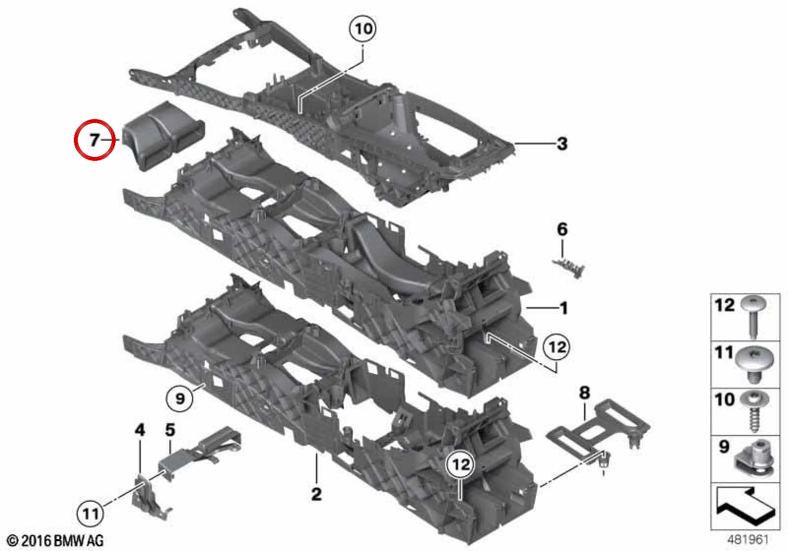 BMW F01 F02 F04 F06… Hava Kanalı Adaptörü 64229397743