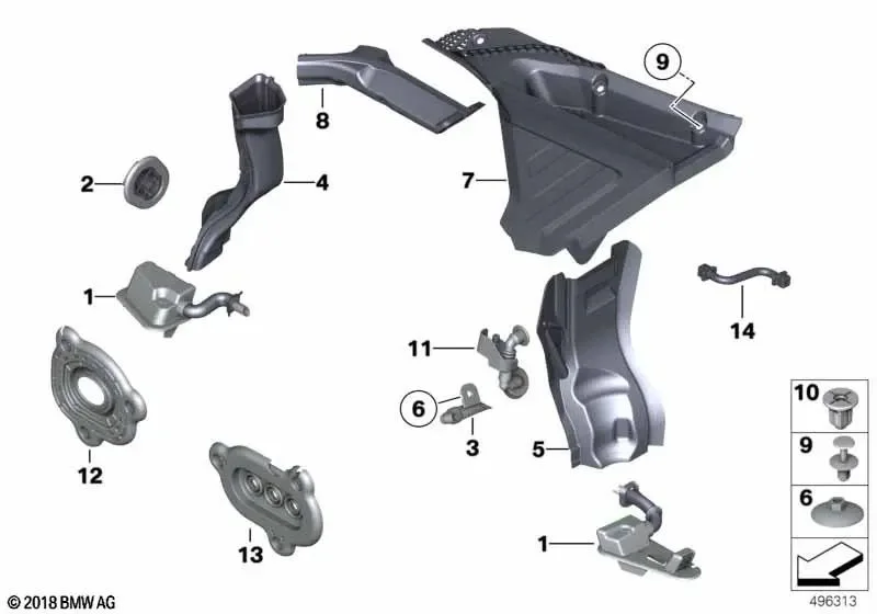 BMW F01 F02 F06 F07… Su Tahliye Kanalı 64319188342