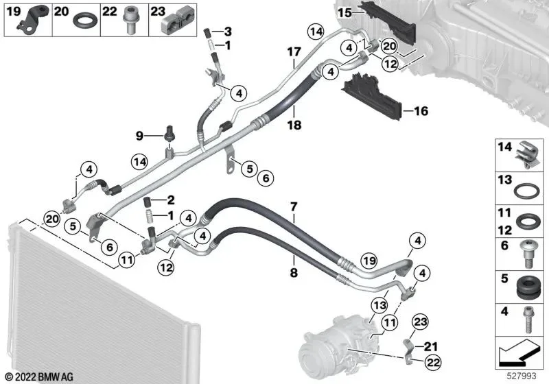 BMW F01 F02 F04 F06… Klima Hattı Üst Bağlantı Memesi 64509127397