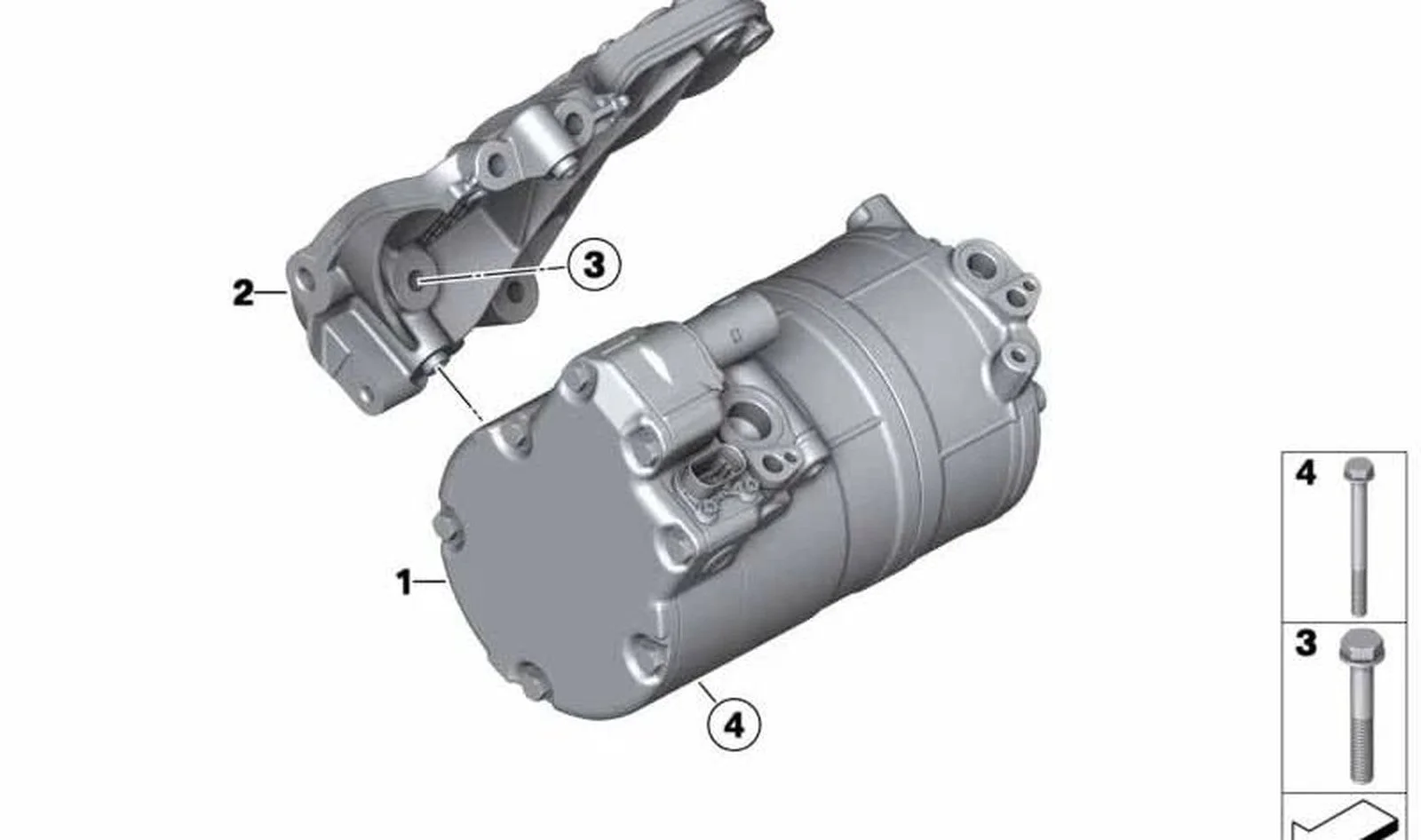 BMW F01 F02 F10 F30 Elektrikli Klima Kompresörü 64529345313
