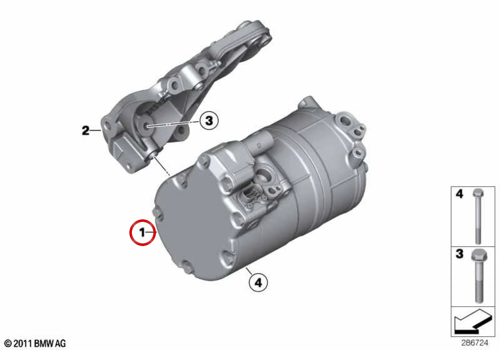 BMW F01 F02 F10 F30 Elektrikli Klima Kompresörü 64529345313