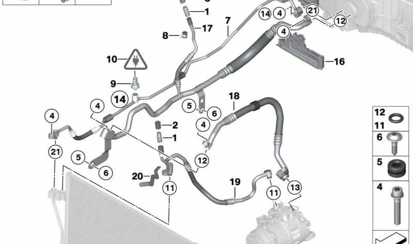 BMW F01 F02 F07 F10… Dolum Nozullu Klima Emiş Borusu 64539201926