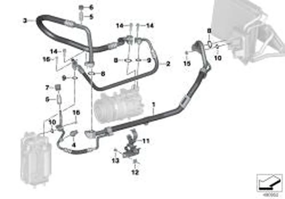 BMW Z4 G29 İç Isı Eşanjörlü Klima Gaz Borusu 64539398896