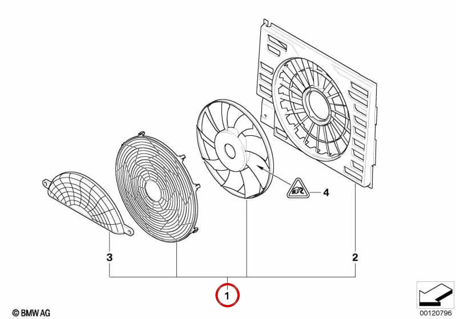 BMW 7 Serisi E65 E66 Çerçeveli Fan Braketi 64548509925
