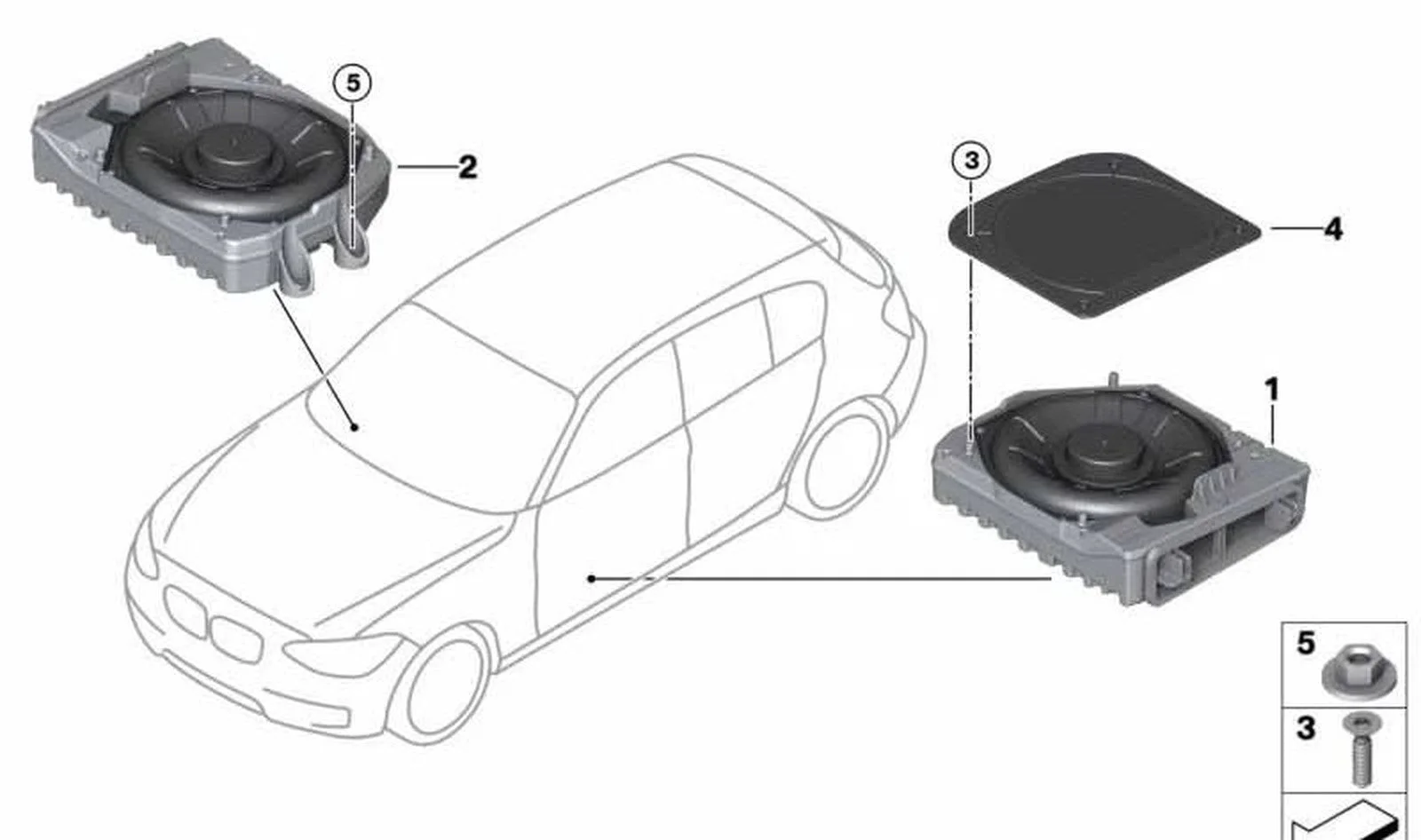 BMW MINI F54 F55 F56 F57 Orta Hoparlör Kaplaması 65132622499