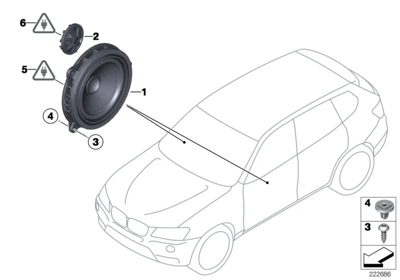 BMW F25 F26 HiFi Orta Hoparlör 65139240642