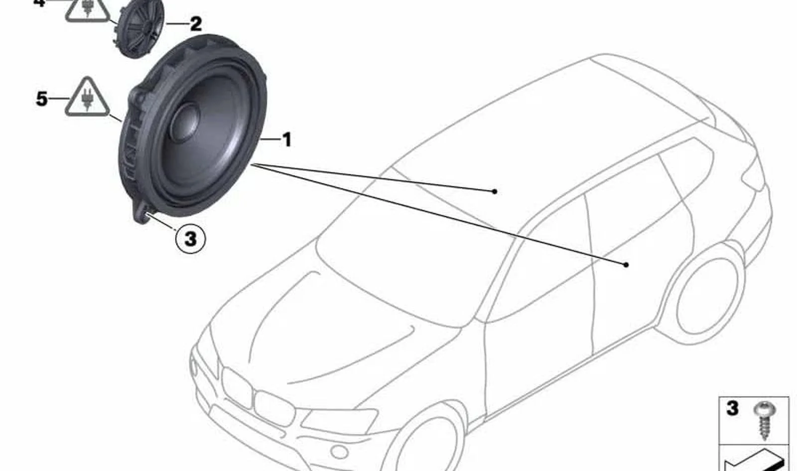 BMW F25 F26 HiFi Orta Hoparlör 65139240642