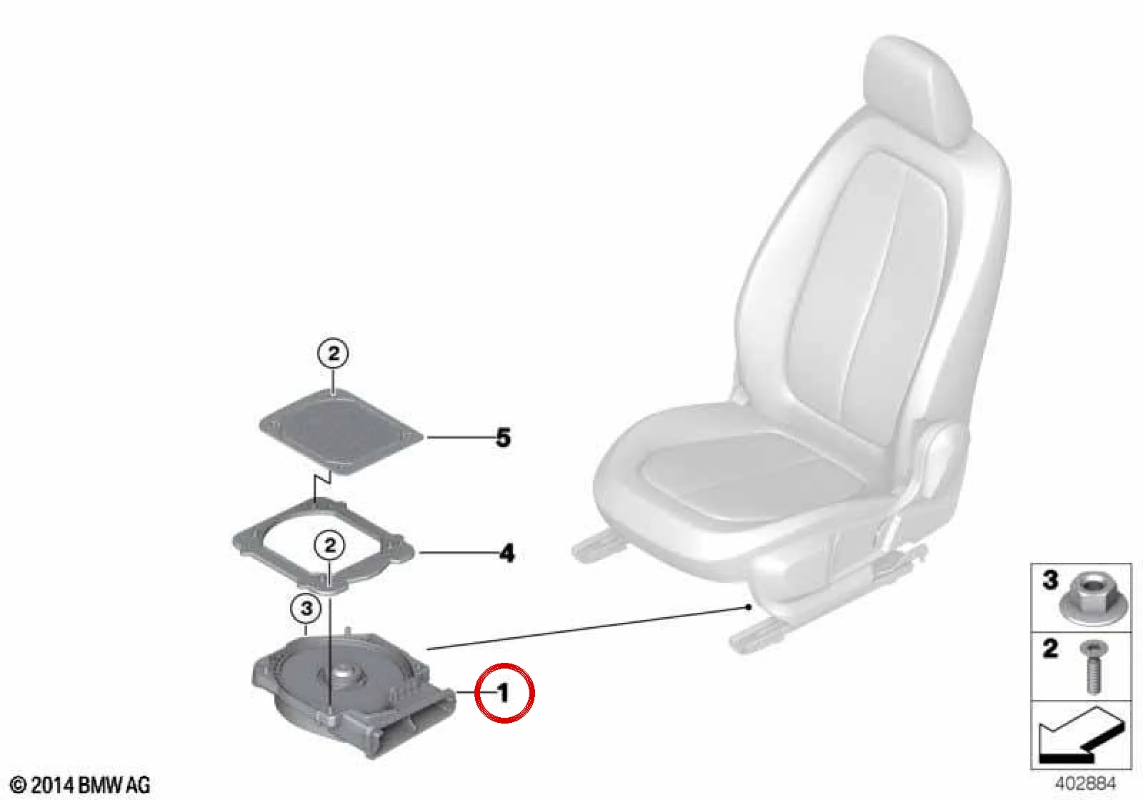 BMW F39 F40 F44 F45… HiFi Sağ Orta Bas Hoparlörü 65139278066
