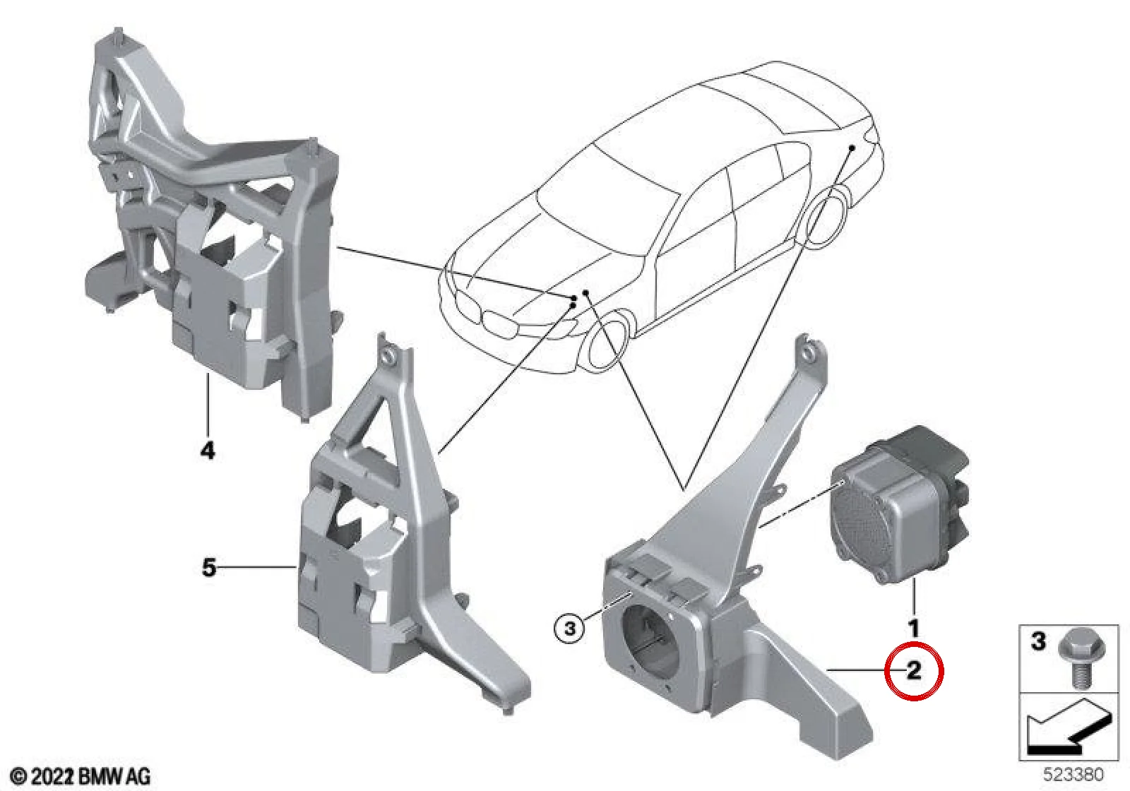 BMW G05 G06 Sanal Ses Jeneratörü Tutucusu 65152622660