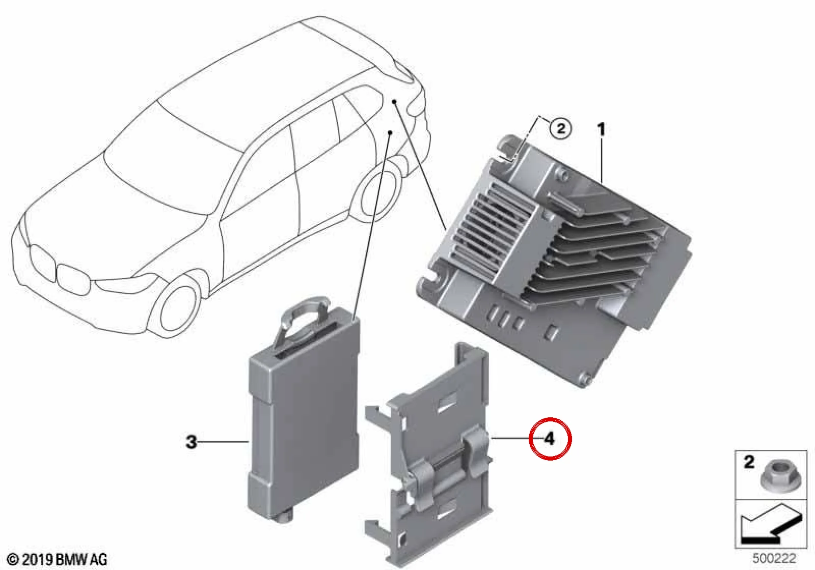 BMW G05 G06 G07 CI Plus Modül Adaptör Braketi 65152669014