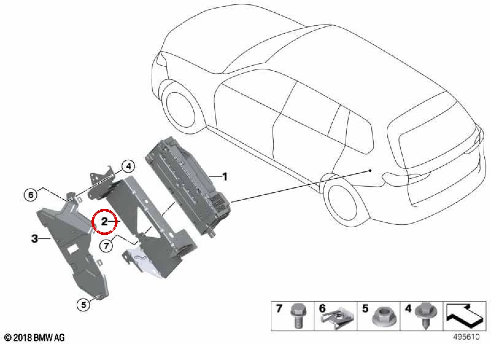 BMW F90 G30 G31 G32 Amfi Montaj Braketi 65158794741