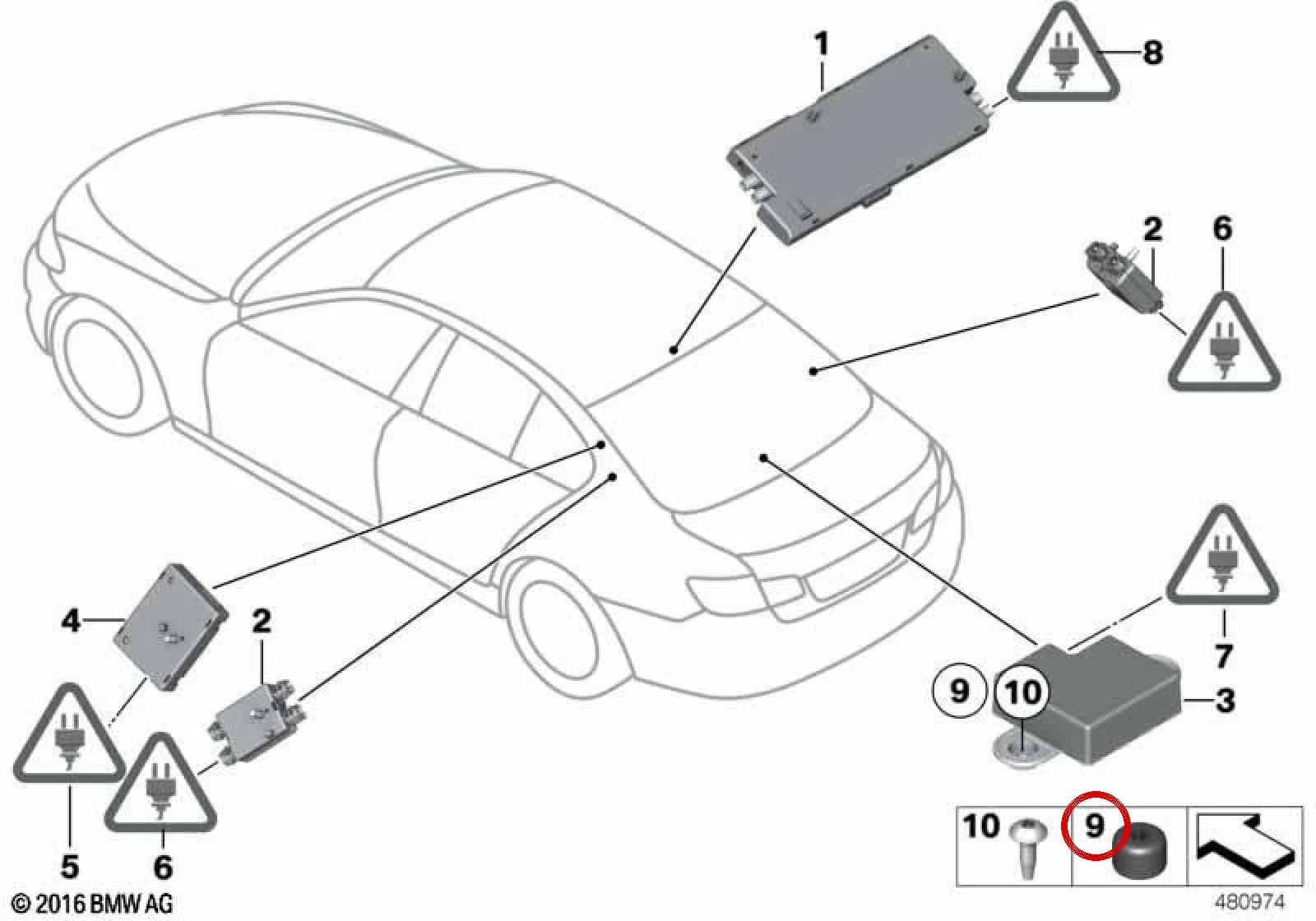 BMW E60 E63 E64 F10… Basmalı Tutturma Klipsi 65206933753