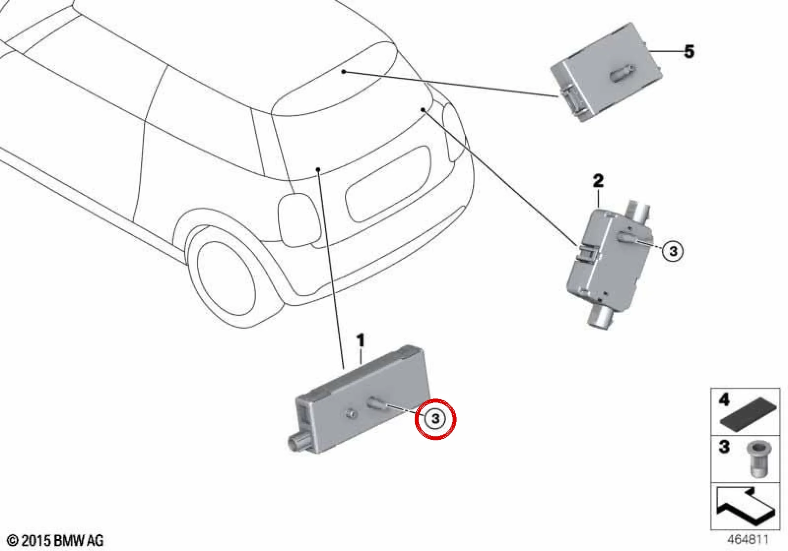 BMW F39 F45 F46 F48… Düz Başlı Perçin Somun 65207320126