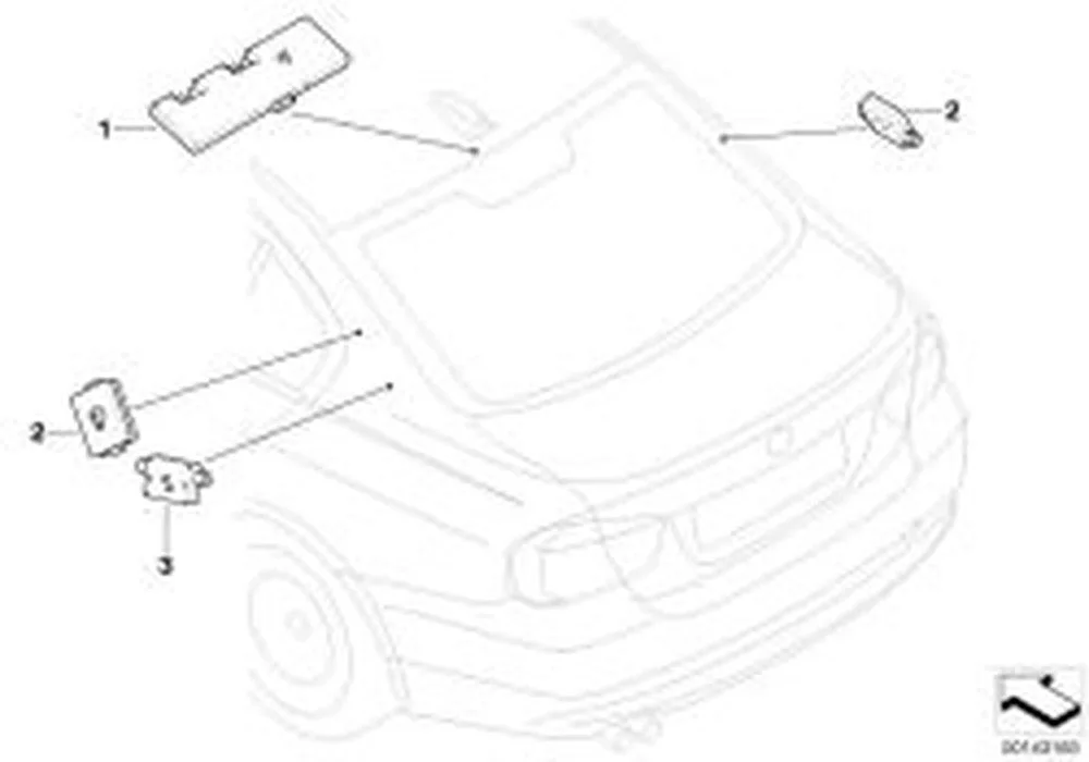 BMW 3 Serisi E90 E92 Diversity Anten Amplifikatörü 868 MHz 65209187644