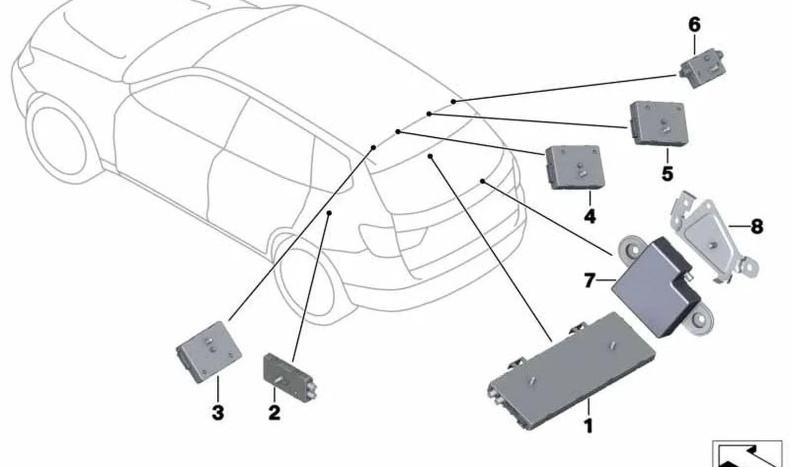 BMW F15 F16 F26 F85… Anten Bant Engelleyici Devre 65209343304