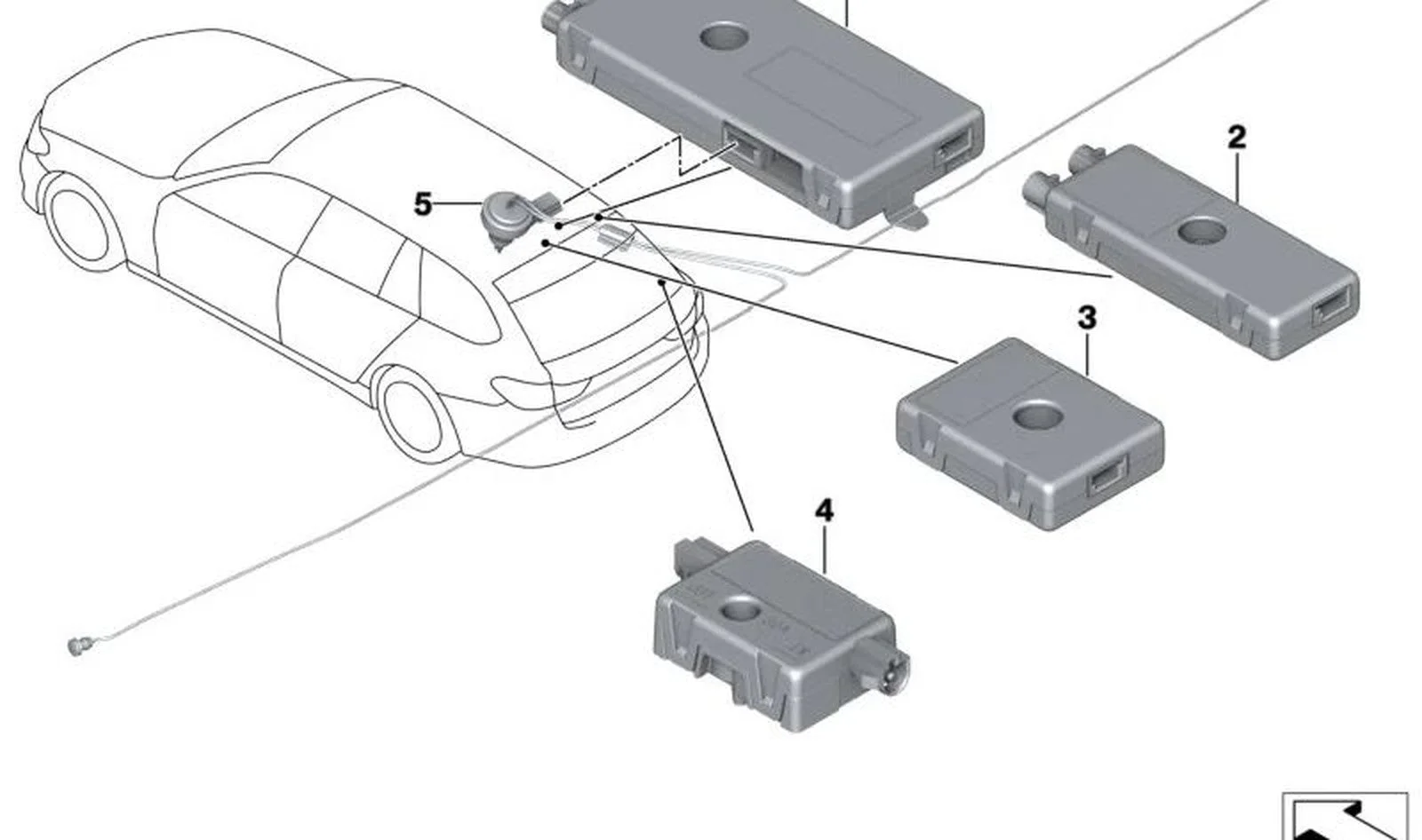 BMW 5 Serisi G30 G31 Arka Anten Amplifikatörü 65209389562