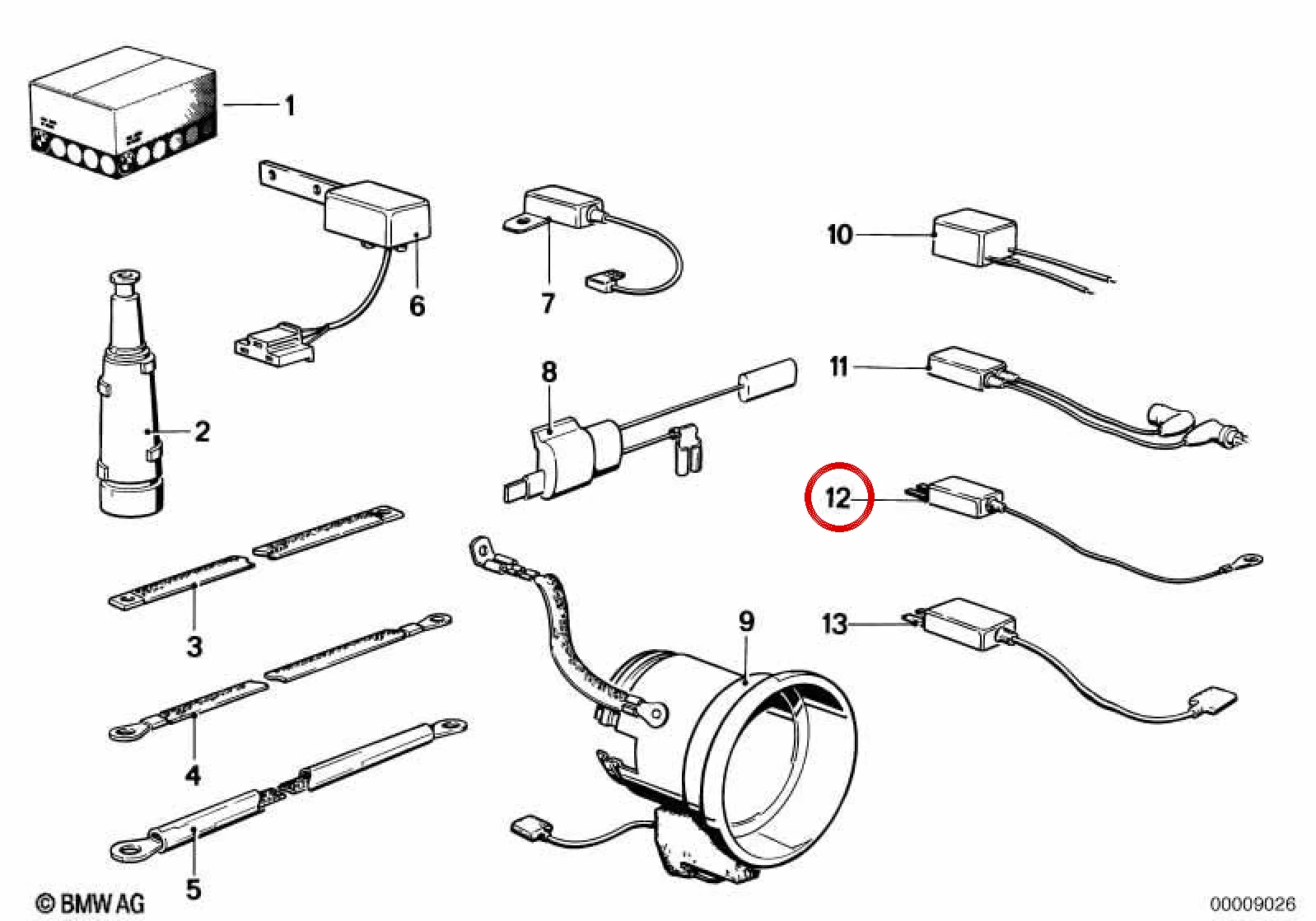 BMW E21 E24 E28 E30 Parazit Önleme Kondansatörü 0,47 µF 65311357878