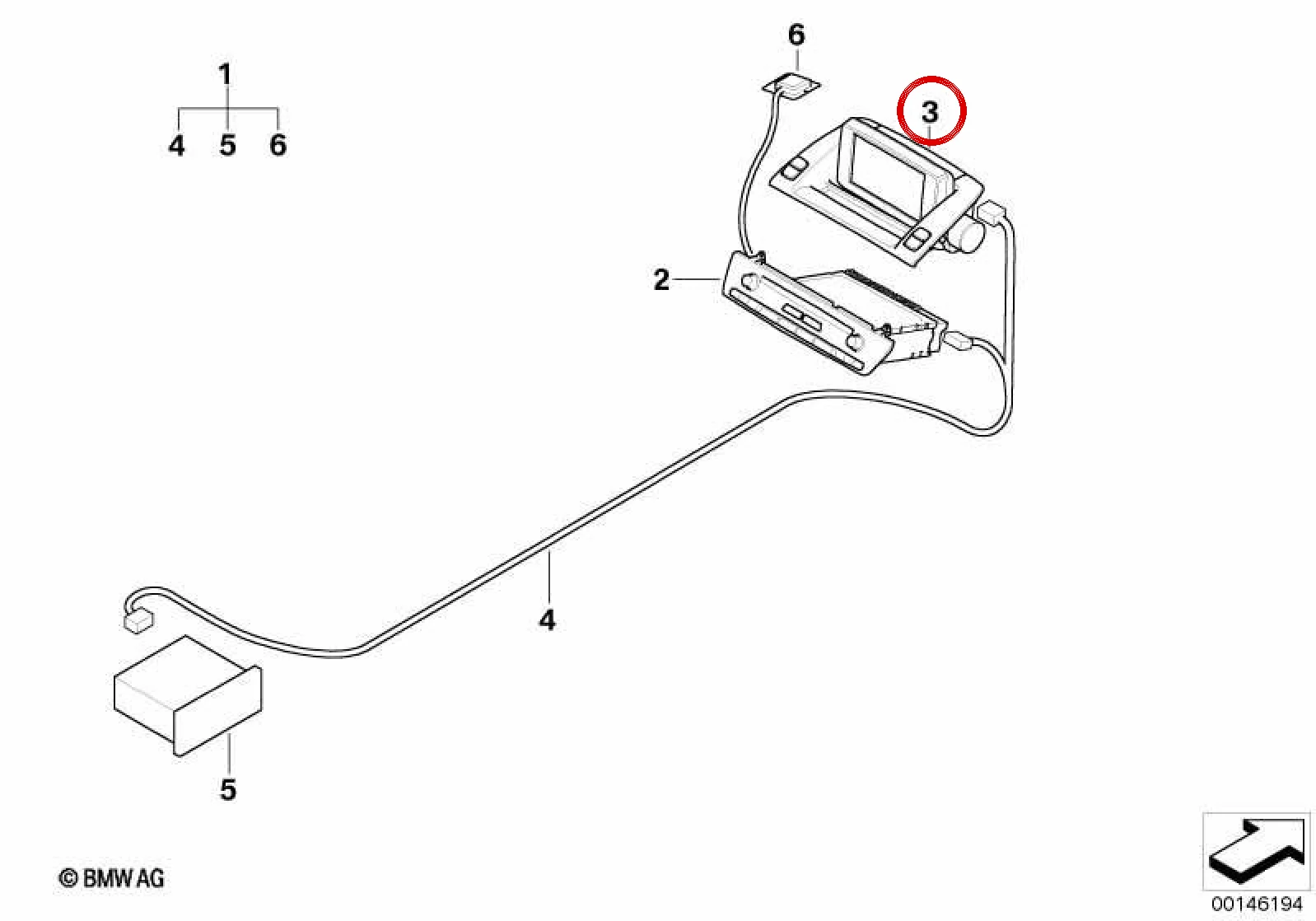 BMW X3 E83 Merkezi Bilgi Ekranı Siyah 65503452285