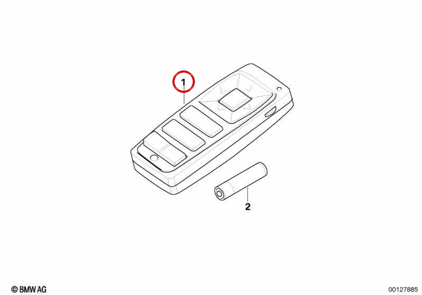 BMW E70 E71 E72 Merkezi Kilit Uzaktan Kumandası 868 MHz 65506921563