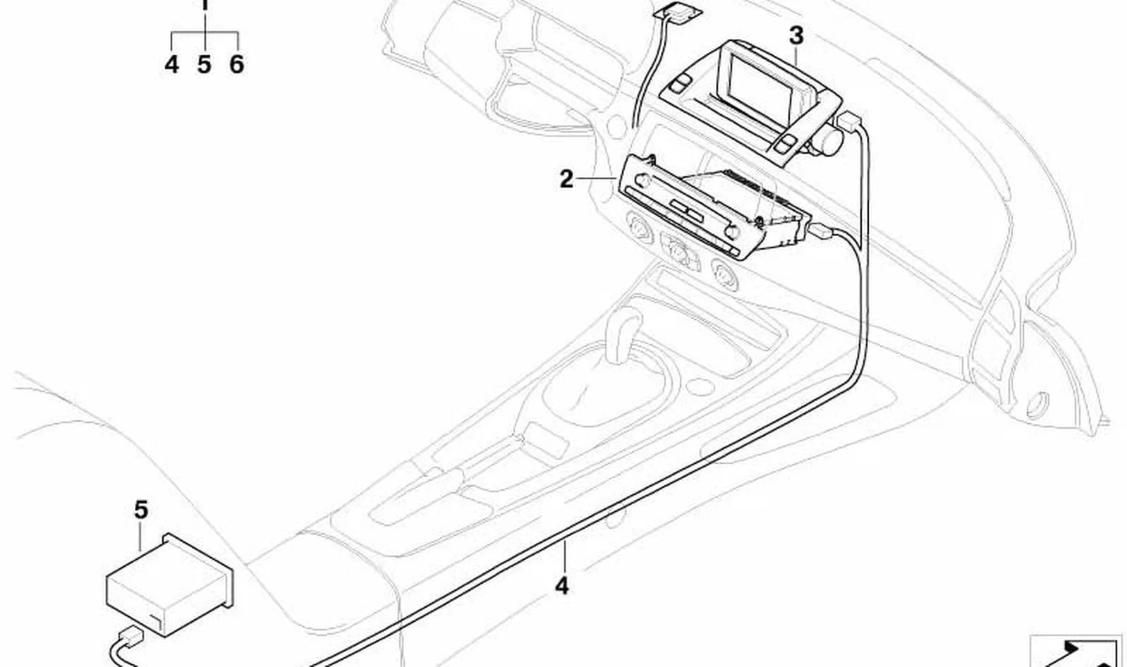 BMW Z4 E85 E86 Merkezi Bilgi Ekranı Siyah 65509169175