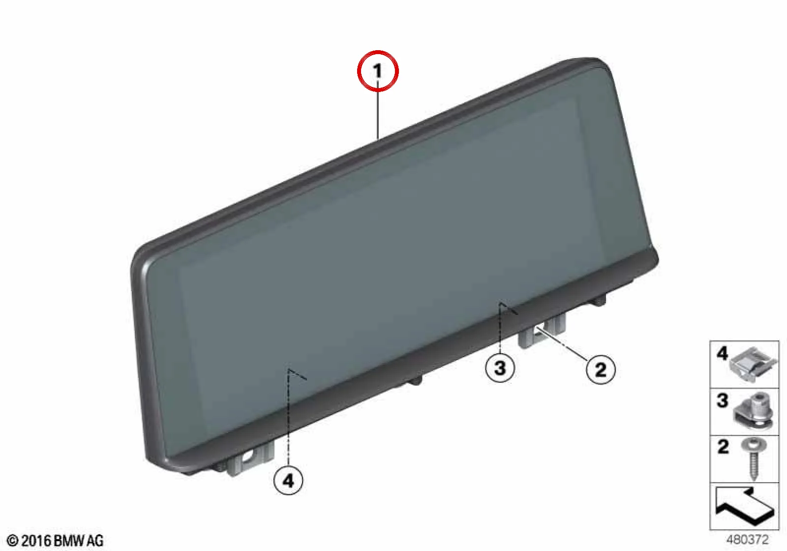 BMW F20 F21 F22 F23 Bilgi Ekranı CID 6,5 İnç 65509270391
