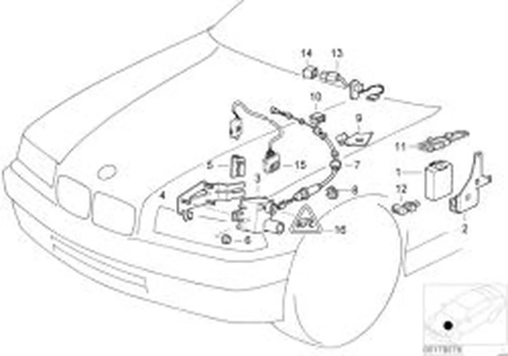 BMW E36 E38 E39 Hız Sabitleyici Kumanda Mekanizması 65718360043
