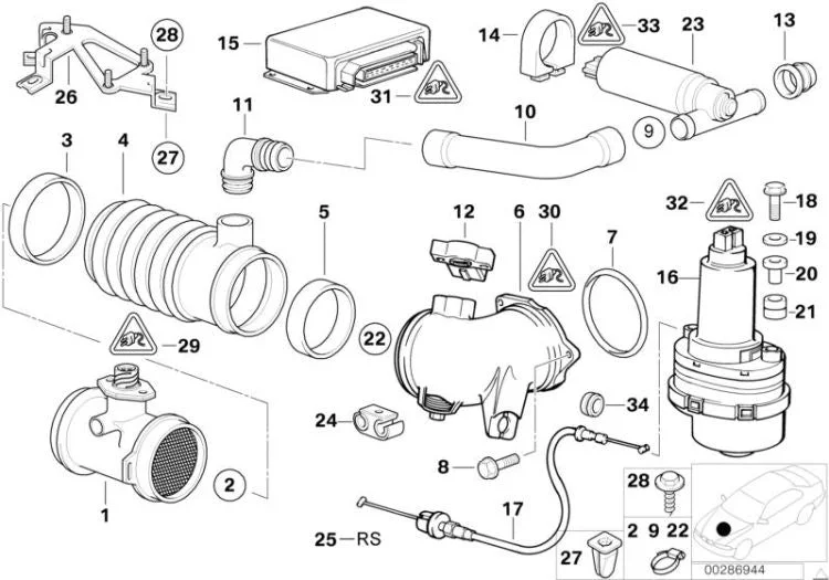 BMW 5 Serisi E39 Hız Sabitleyici Taşıyıcı Plaka ve Mekanizması 65718372829