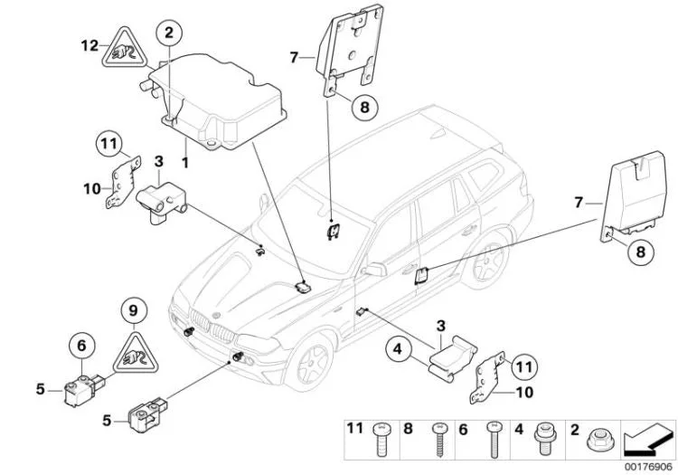 BMW X3 E83 Kapı Çarpma Sensörü 65773415299