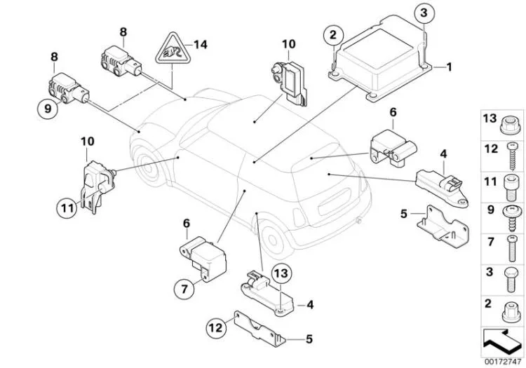BMW X3 E83 Kapı Çarpma Sensörü 65773415299