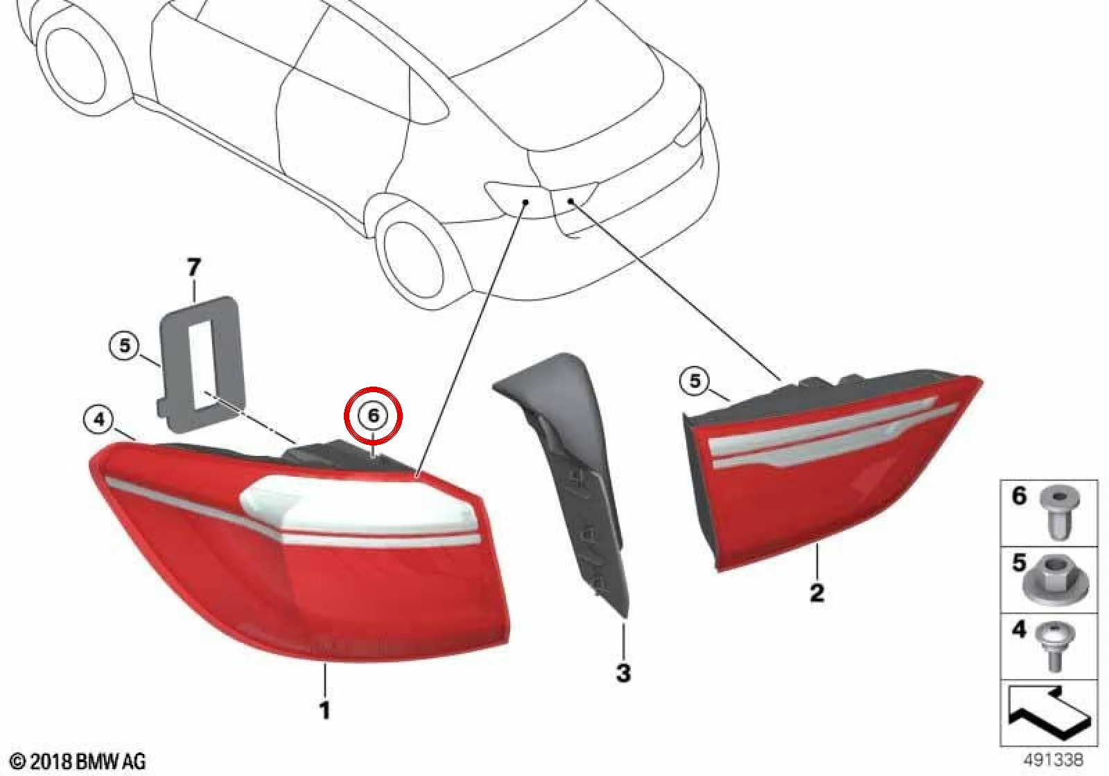 BMW F15 F16 F85 F86 Flanşlı Kör Perçin Somunu M5 65777445308
