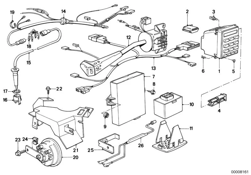 BMW 3 Serisi E30 Manuel Şanzıman Kodlama Fişi 65811380891