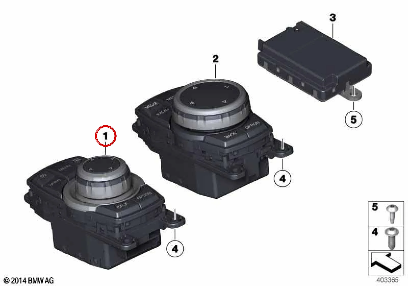 BMW F20 F21 F22 F23… iDrive Kumanda Düğmesi 65826802932