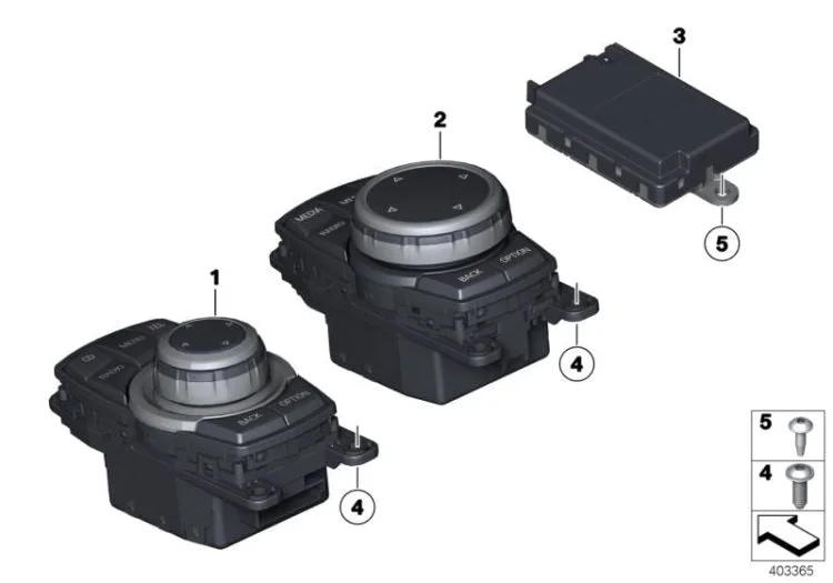 BMW 2 Serisi F45 F46 Krom Dokunmatik iDrive Kontrol Düğmesi 65829866969