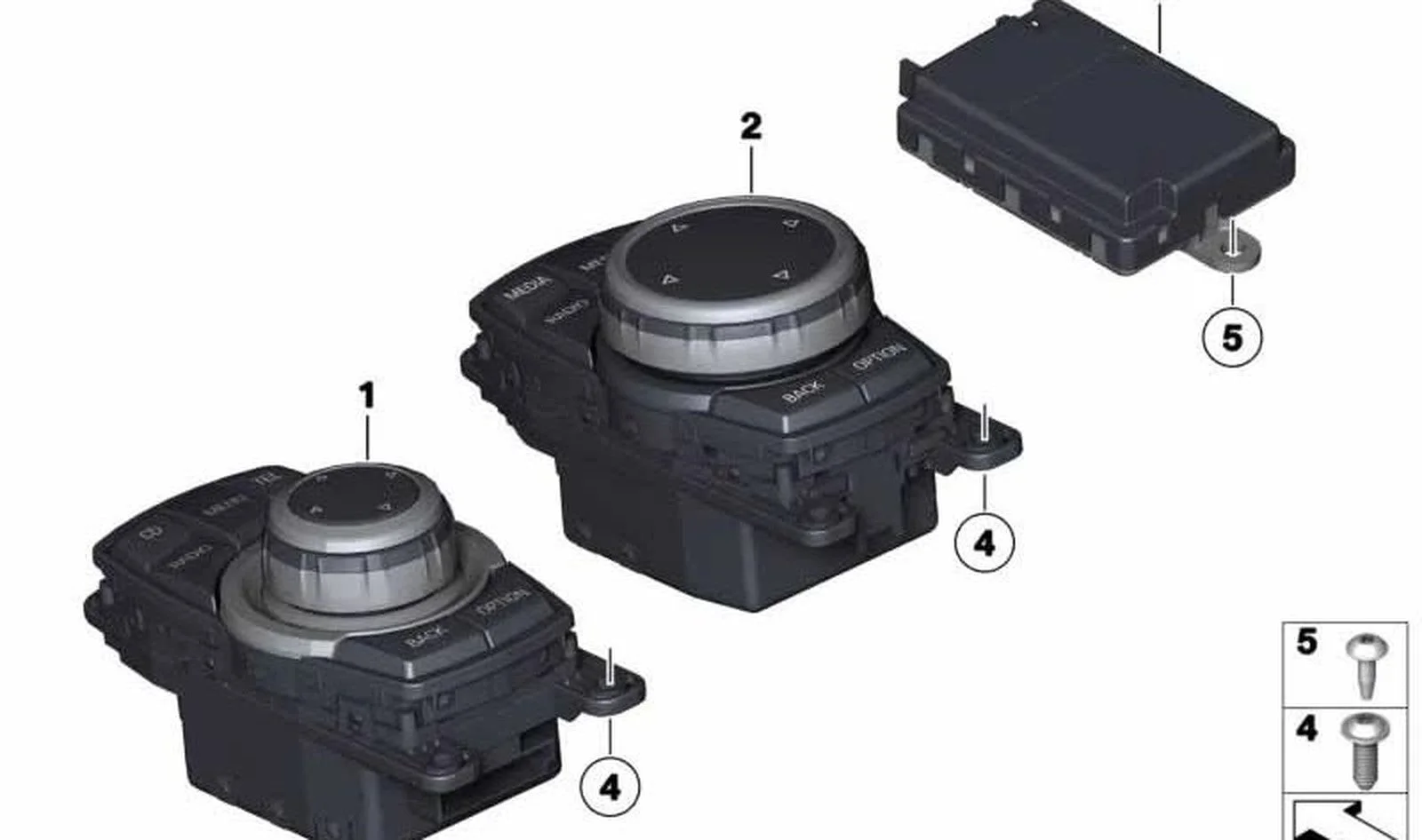 BMW 2 Serisi F45 F46 Krom Dokunmatik iDrive Kontrol Düğmesi 65829866969