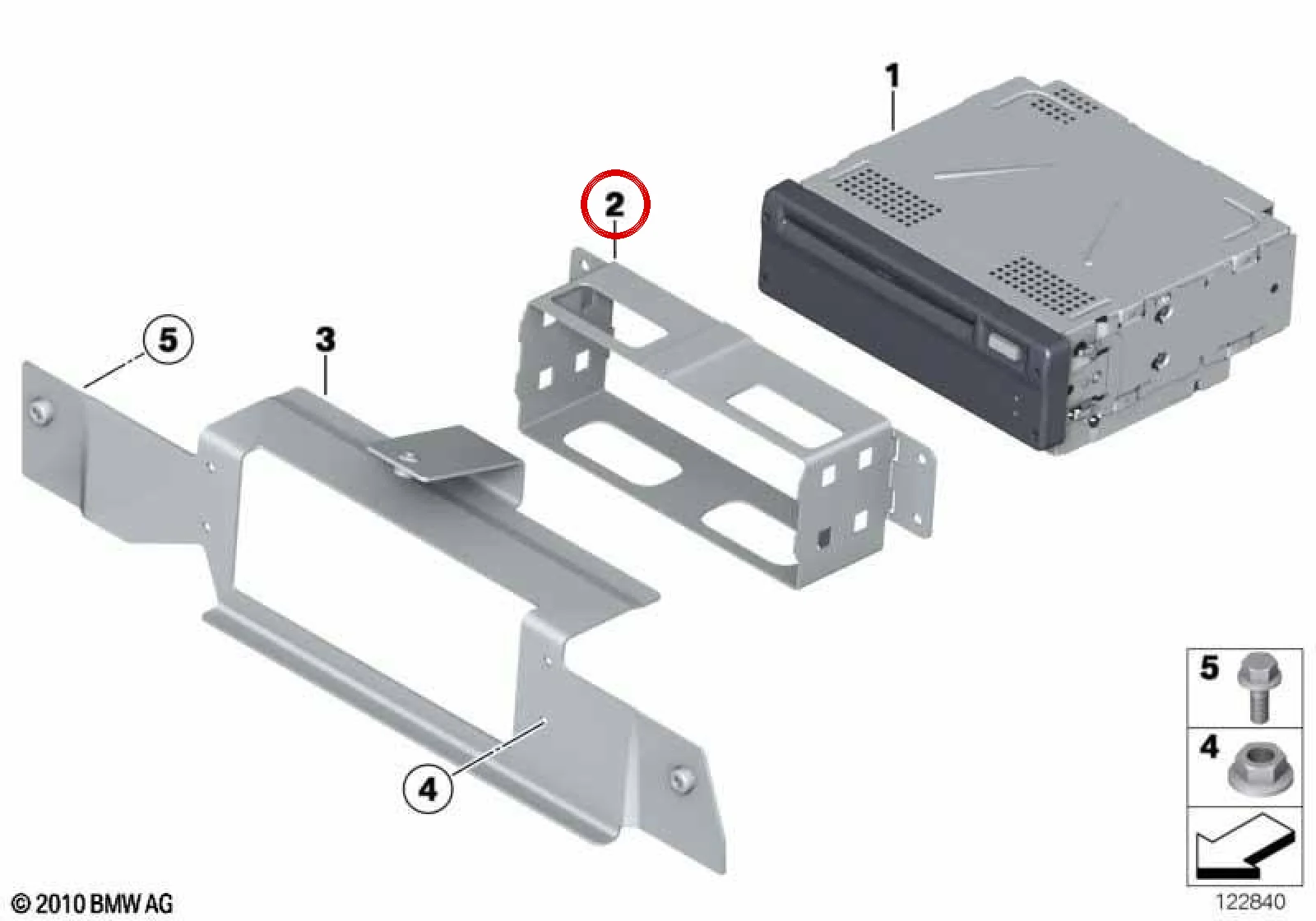 BMW 7 Serisi E65 E66 Navigasyon Ünitesi Braketi 65908385498