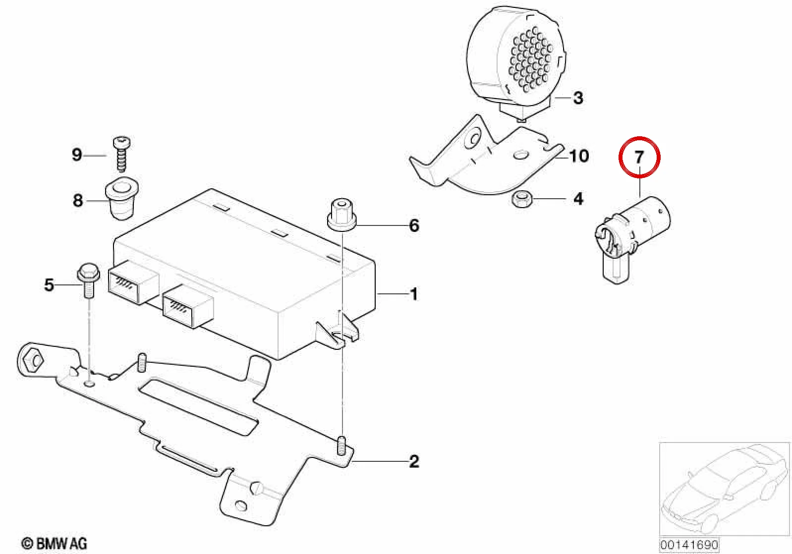 BMW MINI R50 R52 R53 Pepper Beyaz Park Sensörü 66206917544
