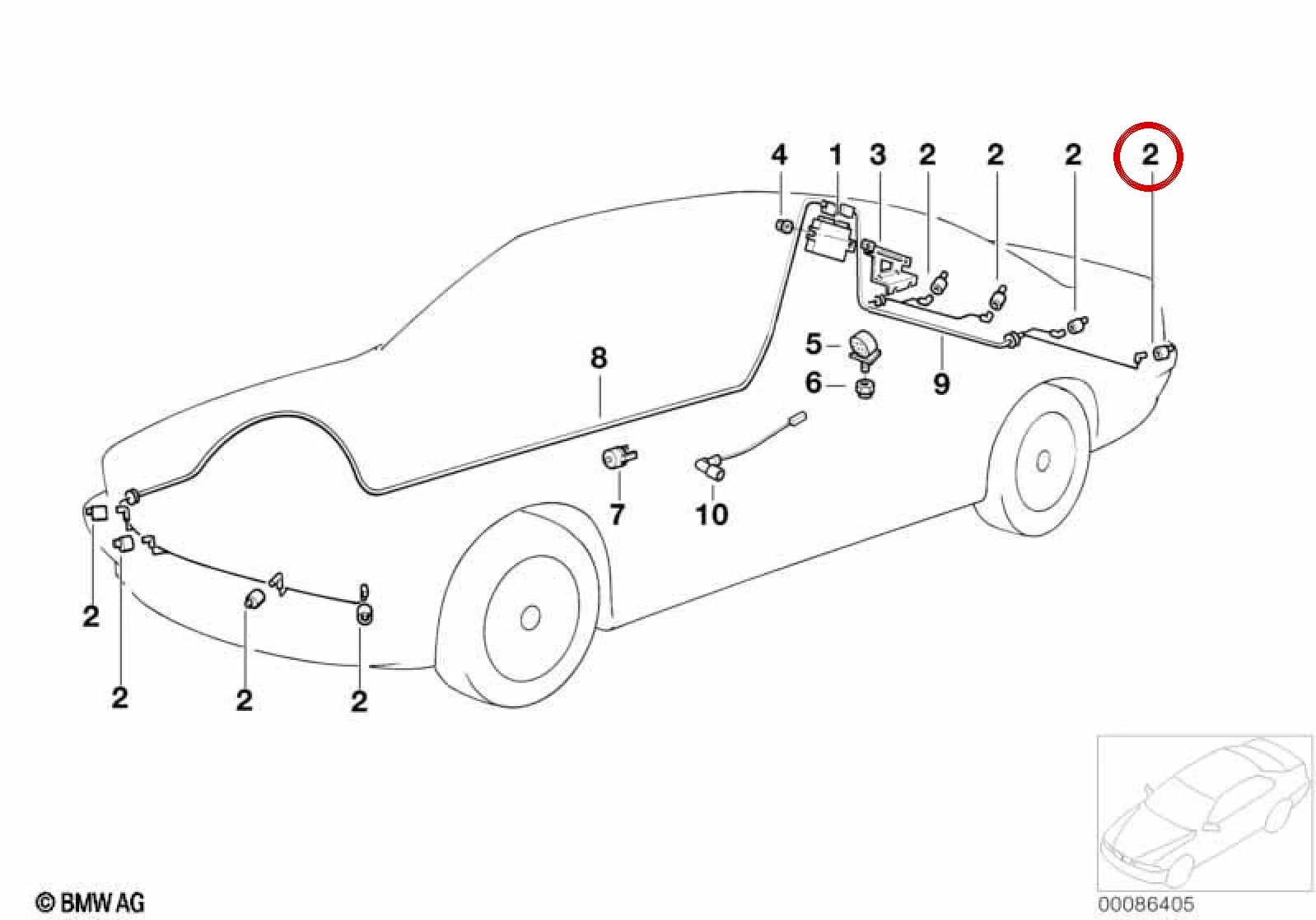 BMW E39 E60 E61 E63… Monaco Mavi Ultrasonik Park Sensörü 66206989234