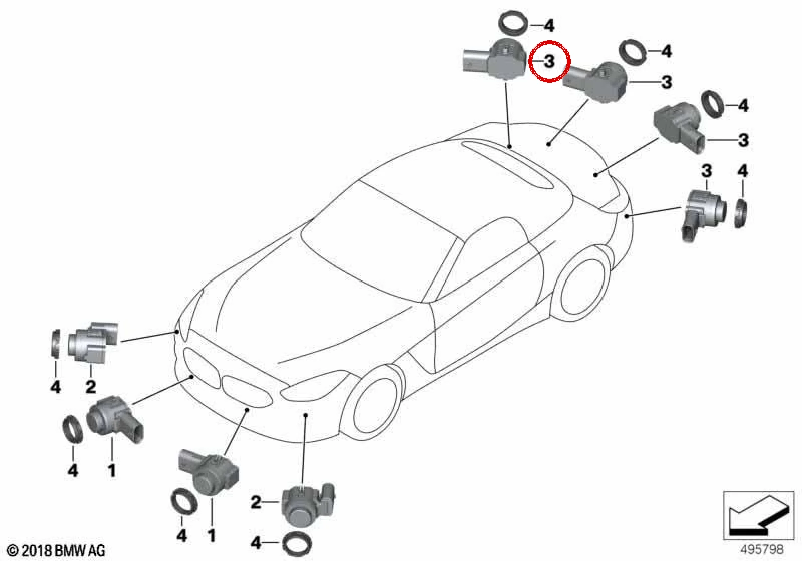 BMW Z4 G29 Frozen Gri II Park Sensörü 66207927774