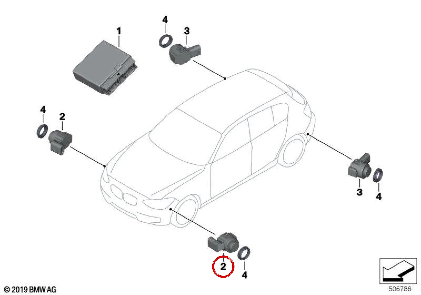 BMW F20 F21 F22 F23… PDC Sensörü Mineral Beyaz 66209261624