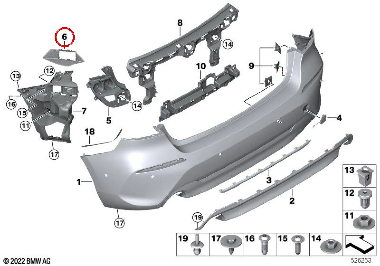 BMW 1 Serisi F40 Sol Radar Sensörü Absorber Hunisi 66326890239