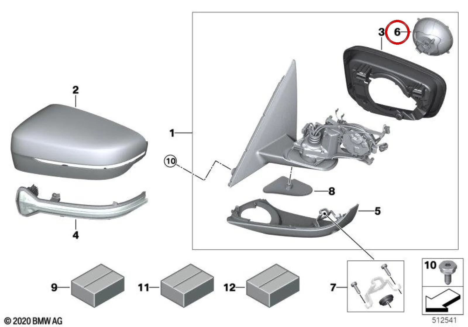BMW F10 F11 F18 F40… Sol Dış Ayna Ayar Motoru 67137337843