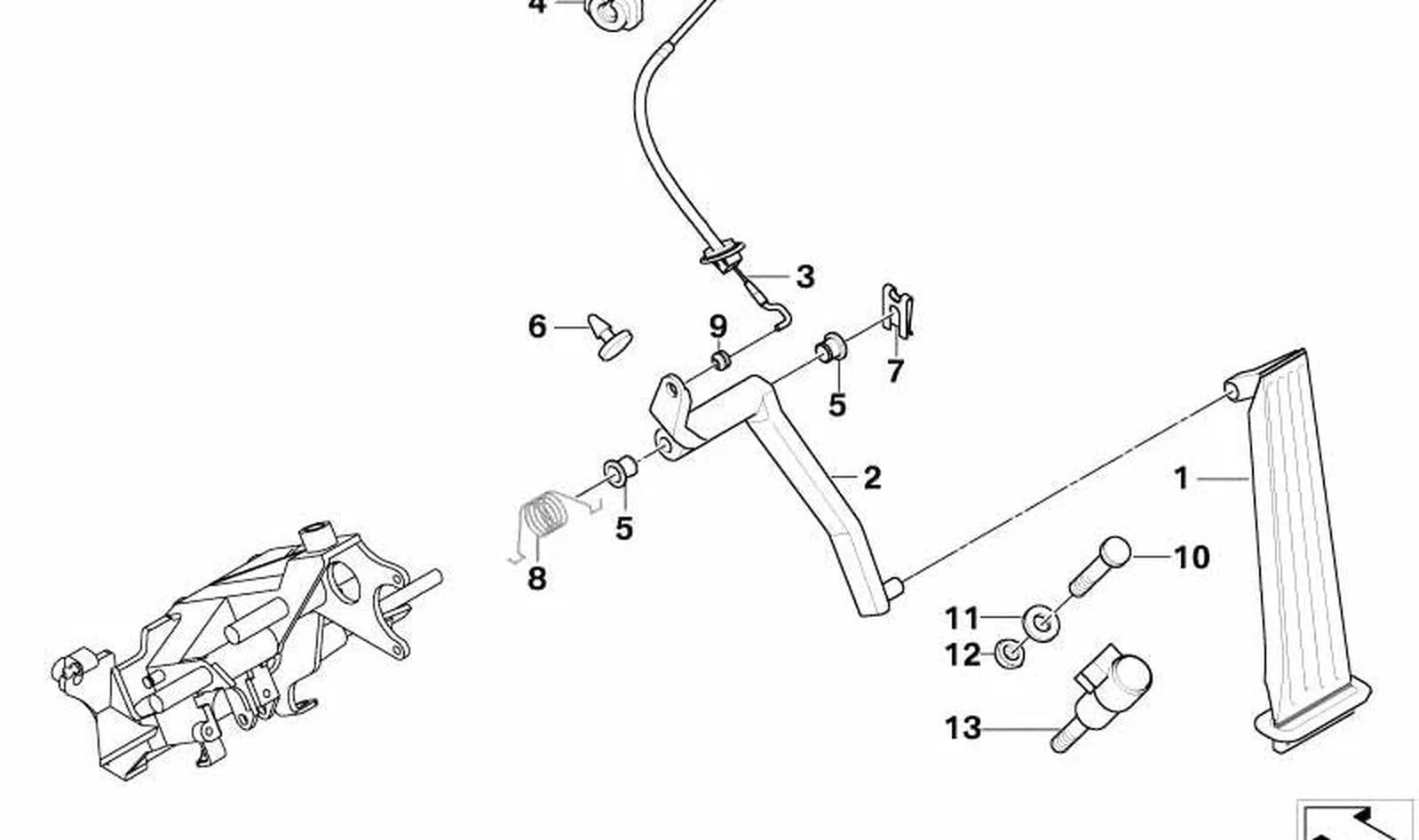 BMW 7 Serisi E38 Gaz Teli 35411165159
