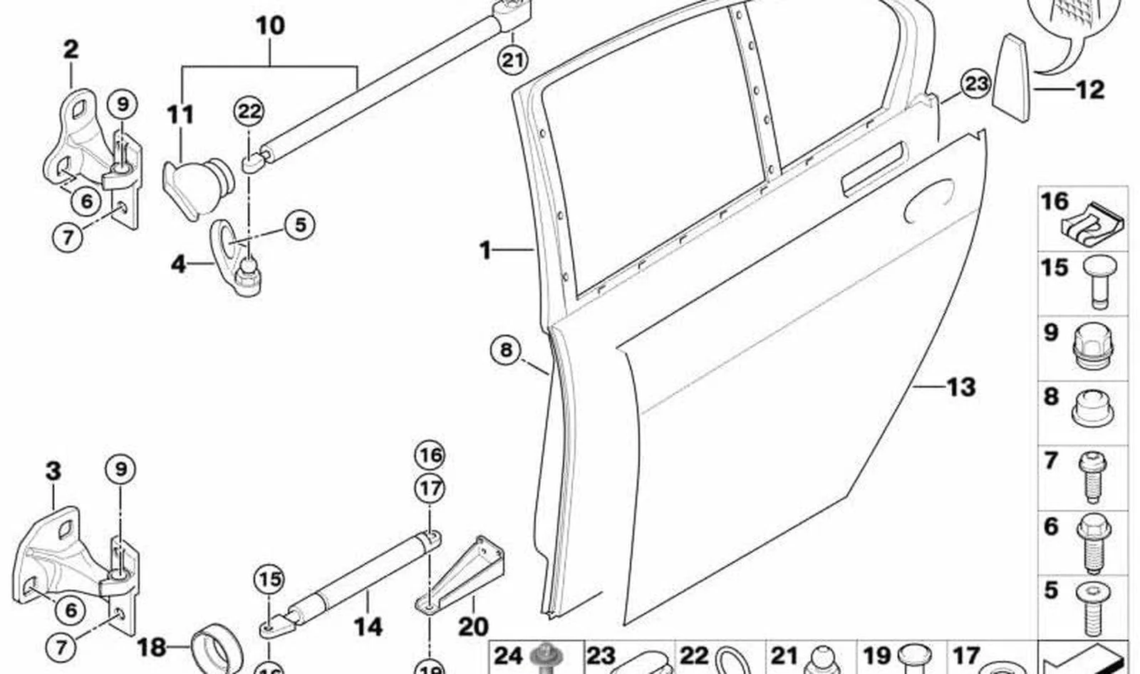BMW 7 Serisi E65 Arka Kapı Freni Sağ 51227001006