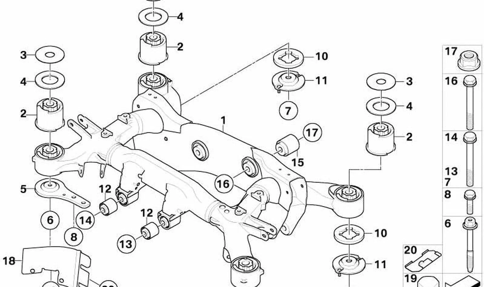 BMW 7 Serisi E65 E66 Arka Defransiyel Burcu -Arka Kısım- 33176770763