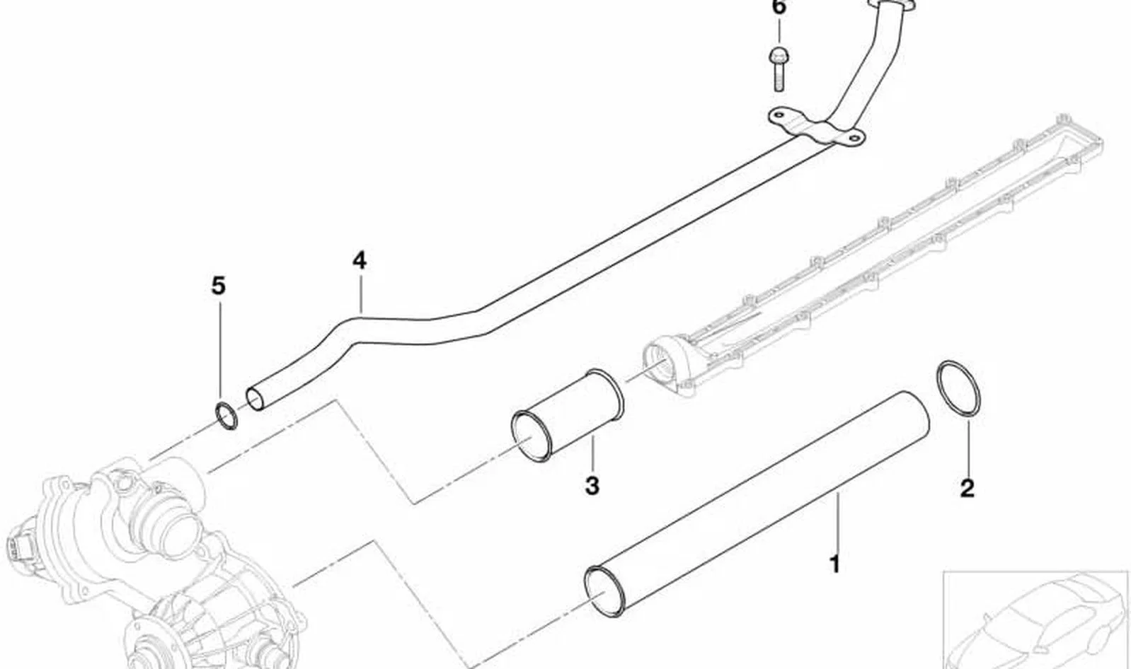 BMW 7 Serisi E65 F01 G12 N73 N74 Devirdaim Su Borusu 11147500355