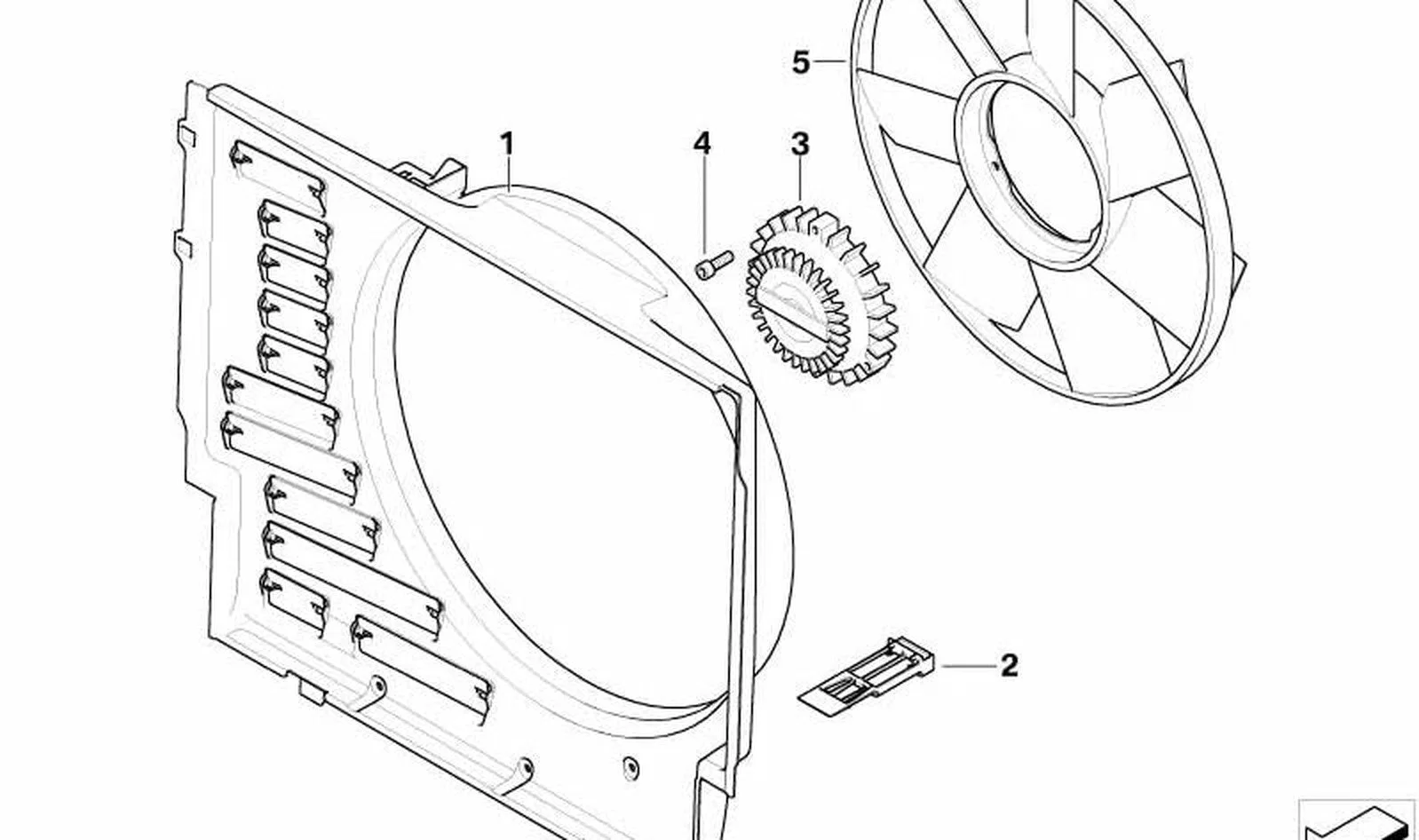 BMW 7 Serisi E65 M67 Motor Fan Davlumbaz 7,40/745D 17112248480
