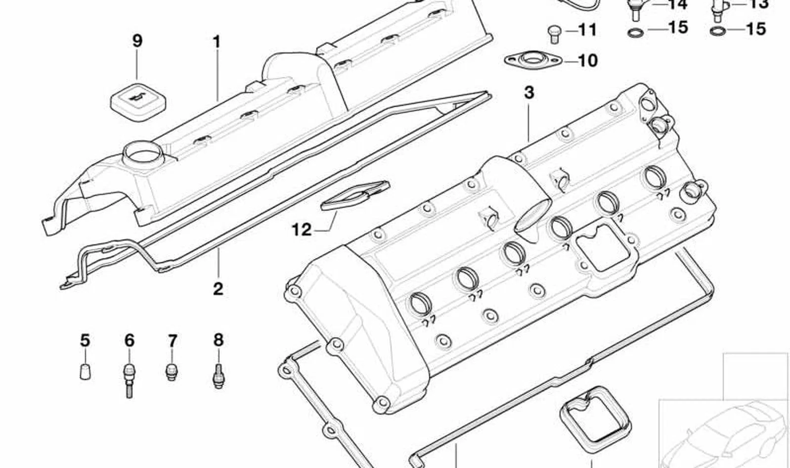 BMW 7 Serisi E65 Üst Kapak Conta 760 1,6 11127515647
